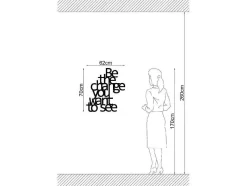 Metalen Decoratie The Change, Zwart, 62X1,5X70 Cm, Epikasa