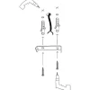 Metalen Plafondlamp Met 2 Bollen Damar - L. 44 X H. 28 Cm - Zwart En Goudkleurig