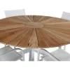 Mexico Tuinmeubelset Tafel O140Cm En 4 Stoel Santorini Wit, Naturel.
