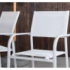 Mexico Tuinmeubelset Tafel O140Cm En 6 Stoel Santorini Wit, Naturel.