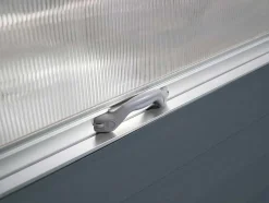 Mini-Tuinkas Van Polycarbonaat En Structuur Van Aluminium - L120 X B120 X H169 Cm - Antraciet - Genista