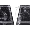 Miro 51278.810 Tapijt Wasbaar Marmer, Grieks Antislip - Zwart / Wit 140X190 Cm