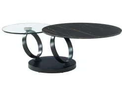 Moduleerbare Design-Salontafel Van Gehard Glas En Keramiek Joline