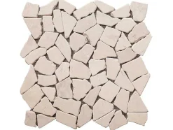 Mozaiektegels Vloer En Muur Poesy Van Natuurlijk Marmer - Creme - Pak Van 1M