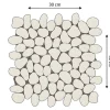 Mozaiektegels Vloer En Muur Ola Van Natuurlijke Kiezel - Creme - Pak Van 1M