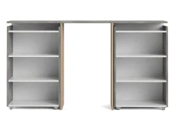 Nada Hoofdbord Met Opbergruimte 140 Cm, Betondecor/Wit Hoogglans.