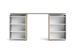 Nada Hoofdbord Met Opbergruimte 160 Cm, Betondecor/Wit Hoogglans.