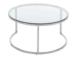 Nesttafels Van Gehard Glas En Roestvrij Staal - Zilver - Maevane Ii Van Pascal Morabito