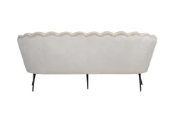 Nice Bank 3 Persoons Velours Beige.