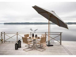 Nypo Parasol Met Kantelfunctie Grijs.
