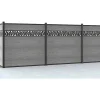 Omheining H181 Cm - Set Van 7 Latten In Composiet Met Decoratie + 1 Lichtgrijze Paal - Enola