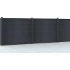Omheining H156 Cm - Set Van 6 Latten In Composiet + 1 Antraciet Paal - Enola