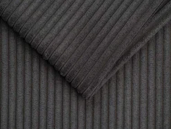 Omkeerbare Express-Hoekslaapbank Van Antracietgrijs Ribfluweel - Bed Met Brede Latten 140 Cm - Matras 14 Cm Loreto