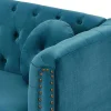 Omkeerbare Hoekbank Van Blauwgroen Velours Turner