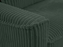 Omkeerbare Hoekslaapbank Van Groen Ribfluweel Met Brede Ribbels Asturio