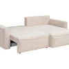 Omkeerbare Hoekslaapbank Van Beige Stof Met Textuur Asturio