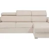 Omkeerbare, Snel Om Te Bouwen Slaapbank Met Hoek In Beige Stof - Bed Van 140 Cm - Matras 14 Cm - Vizir