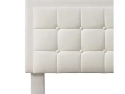 Opbergbed 180 X 200 Cm - Pu Leer - Led'S - Lattenbodem - Wit