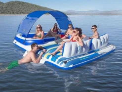 Opblaaseiland Met Afneembaar Zonnescherm - 373 X 264 Cm - Azulio Van Bestway