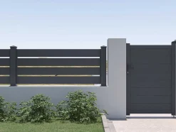Opengewerkt Hek H80,3 X L188,6 Cm In Donkergrijs Aluminium - Primo