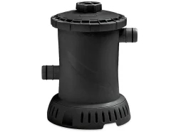 Ovaal Donkergrijs Buizenzwembad Met Visgraatmotief En Filterpomp Met Patroon - L424 X D250 X H100 Cm - Salamanque