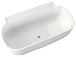 Ovaal Halfvrijstaand Bad - 240 L - 150 X 76 X 58 Cm - Wit - Acryl - Vogler