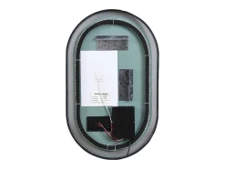Ovale Badkamerspiegel Met Verlichting Dampwerend Met Zwarte Lijst 60 X 90 Cm Alarico