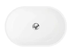 Ovale Wastafel Van Solid Surface - Wit - 58 Cm - Sengli