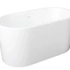 Ovalen Losstaand Bad - 180 L - 130 X 71 X 58 Cm - Wit - Acryl - Apogon