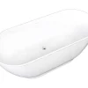 Ovalen Vrijstaand Bad - 240 L - 170 X 75 X 60 Cm - Wit - Acryl - Mobula