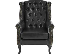 Oxford Fauteuil, Zwart Zonder Voetenbank