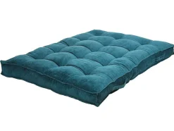 Palletkussen - 120 X 80 X 10 Cm - Ribfluweel - Blauw - Baila