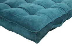 Palletkussen - 120 X 80 X 10 Cm - Ribfluweel - Blauw - Baila
