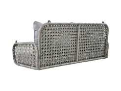 Pe Rotan Hangstoel - Tuinschommel - 2 Plaatsen - Met Kussens - Grijs