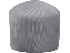 Peg Poef, Hocker O46Cm Fluweel Grijs.