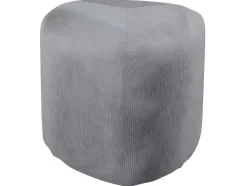 Peg Poef, Hocker O46Cm Fluweel Grijs.