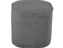 Piff Poef, Hocker O44Cm Teddystof Grijs.