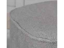 Piff Poef, Hocker O44Cm Teddystof Grijs.