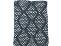 Plaid Oyace - Acryl En Wol - 130 X 170 Cm - Ivoor En Blauw
