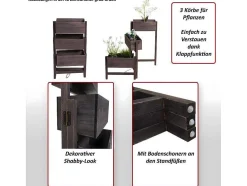 Plantenrek Staand Rek, Bruin