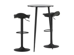 Plaza Barmeubelset Bartafel Zwart En 2 Adesto Barstoelen Zwart.