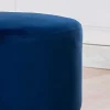 Poef Van Fluweel Cloria - Nachtblauw