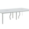 Professioneel Bureau Voor 4 Personen - Wit - L140 Cm - Downtown