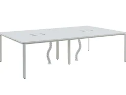 Professioneel Bureau Voor 4 Personen - Wit - L140 Cm - Downtown