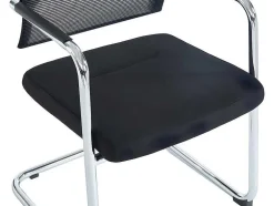 Professionele Bureaustoel - Stof En Verchroomd Metaal - Zwart - Marunouchi