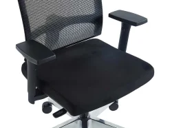 Professionele Ergonomische Bureaustoel - Met Hoofdsteun - Stof - Zwart - Wallstreet