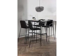 Rax Barmeubelset Bartafel Zwart En 4 Tvist Barstoelen Zwart.