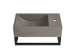 Rechthoekige Hangende Wastafel Met Drager - L40 X B22 Cm - Uchami