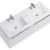 Rechthoekige Keramische Wastafel - Wit - 122 X 46,5 Cm - Motiac