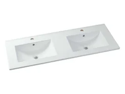 Rechthoekige Keramische Wastafel - Wit - 122 X 46,5 Cm - Motiac